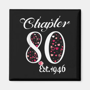 Chapter 80 Est 1946 Happy 80th Birthday Girl Gift  Magnet
