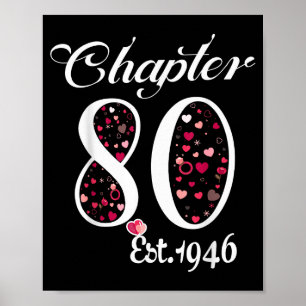 Chapter 80 Est 1946 Happy 80th Birthday Girl Gift  Poster