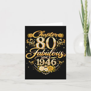 Chapter 80 Fabulous Since 1946 Floral 80th Card