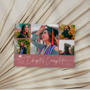 Chapter Complete Pink Grad Multi Photo Announcement