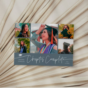 Chapter Complete Slate Blue Grad Multi Photo Announcement