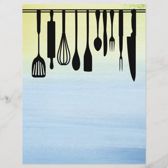 Chapter Divider Pages for Recipe Binders (Front)