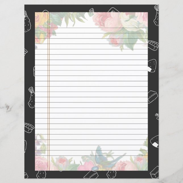 Chapter Divider Pages for Recipe Binders (Front)