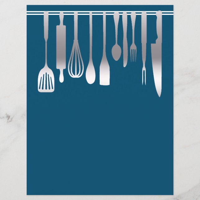 Chapter Divider Pages for Recipe Binders (Back)