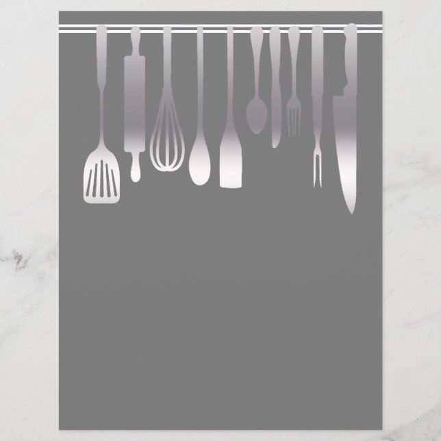 Chapter Divider Pages for Recipe Binders (Front)