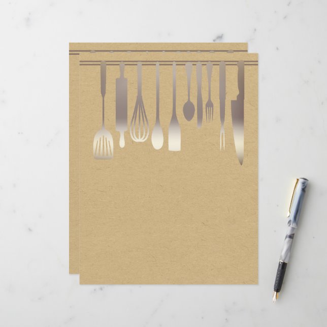 Chapter Divider Pages for Recipe Binders (Front/Back In Situ)