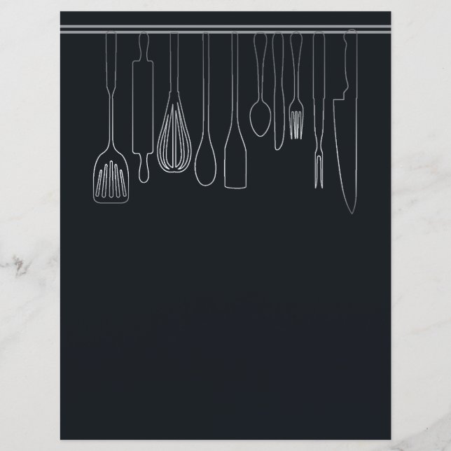 Chapter Divider Pages for Recipe Binders (Front)