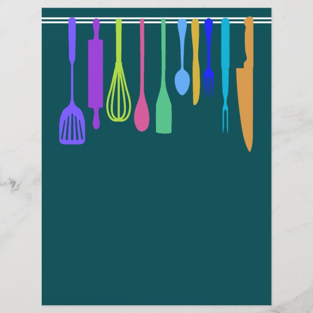 Chapter Divider Pages for Recipe Binders (Front)