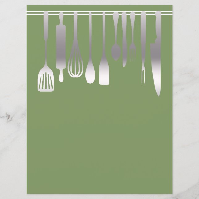 Chapter Divider Pages for Recipe Binders (Front)