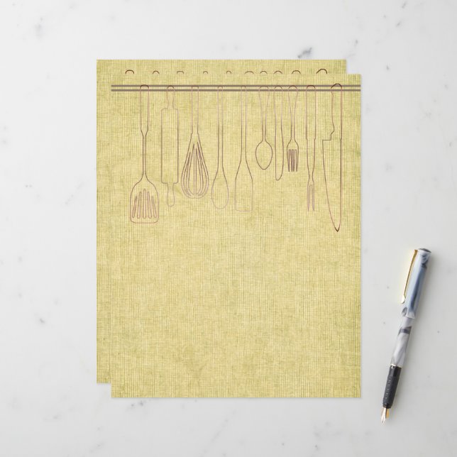 Chapter Divider Pages for Recipe Binders (Front/Back In Situ)