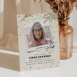Chapter Eighty Fun Modern Photo 80th Birthday Invitation<br><div class="desc">Chapter EIGHTY! Invite friends and family to celebrate a 80th birthday party with these fun modern adult birthday invitations. Design features a photo snap, the text 'Chapter Eighty in serif and calligraphy font, faux gold glitter confetti and an editable birthday template that is easy to customise with your own event...</div>