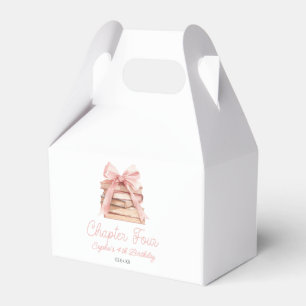 Chapter Four Pink Bow Books 4th Birthday Party Favour Box