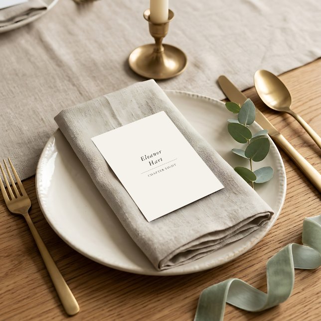 Chapter Heading Minimalist Book Theme Wedding Place Card (Creator Uploaded)