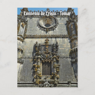 Chapter House Window in Tomar. Portugal Postcard