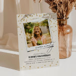 Chapter Ninety Fun Modern Photo 90th Birthday Invitation<br><div class="desc">Chapter NINETY! Invite friends and family to celebrate a 90th birthday party with these fun modern adult birthday invitations. Design features a photo snap, the text 'Chapter Ninety in serif and calligraphy font, faux gold glitter confetti and an editable birthday template that is easy to customise with your own event...</div>