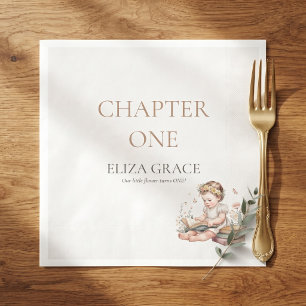 Chapter One Storybook First Birthday Personalised  Napkin
