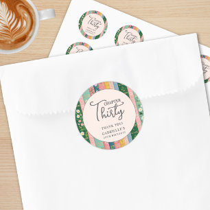 Chapter Thirty Floral Storybook 30th Birthday Classic Round Sticker