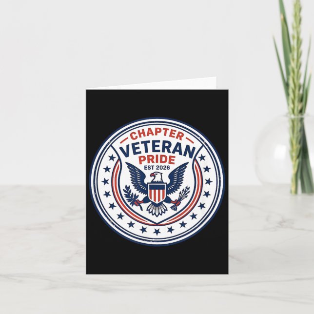 Chapter Veteran Pride Est 2026 Patrio Eagle Emblem Card (Front)