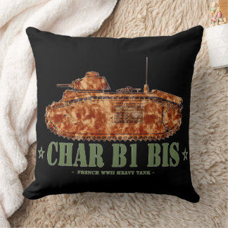 Char B1 bis World War Two French Heavy Tank WWII Cushion