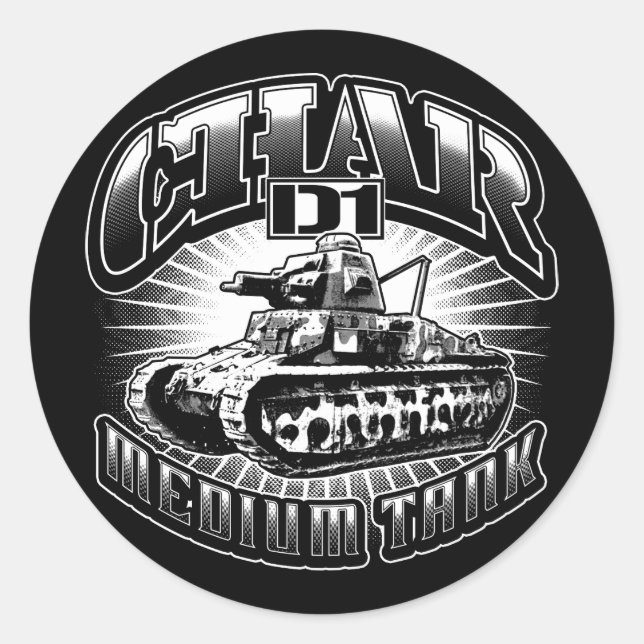 Char D1 Classic Round Sticker Sticker (Front)