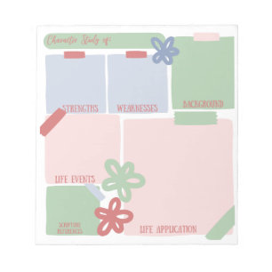 Character Bible Study Notepad