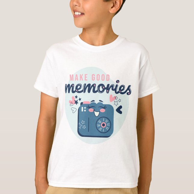 Character Camera Memories Cute T-Shirt (Front)