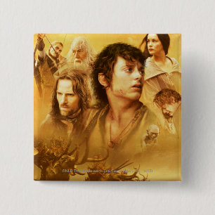 Character Collage 15 Cm Square Badge