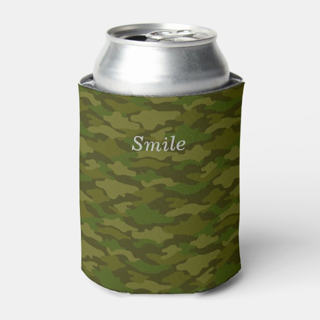 CHARACTER CUSTOM CAMOUFLAGE (KHAKI) CAN COOLER (Can Front)