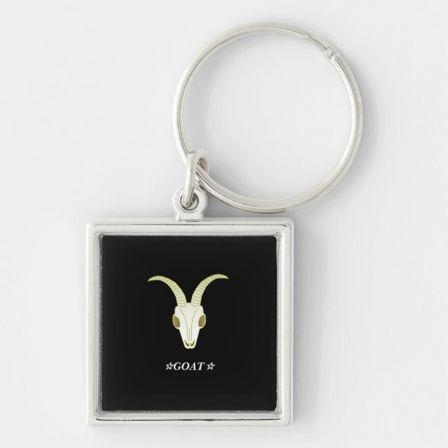 Character Custom GOAT Black Key Holder Key Ring (Front)