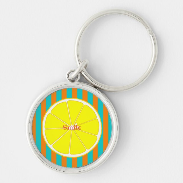 Character Custom Lemon Green Key Holder Ring (Front)