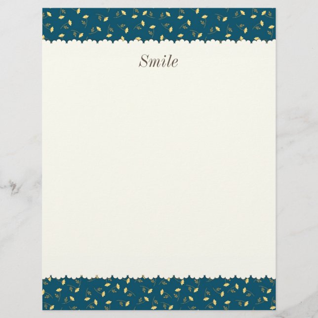 Character Custom Rose (Green) Letterhead (Front)