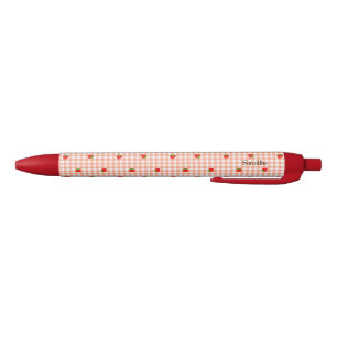 Character Custom Strawberry & Gingham Check (Salmo Black Ink Pen