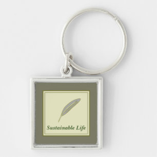 Character Custom Sustainable Life Green Key Ring