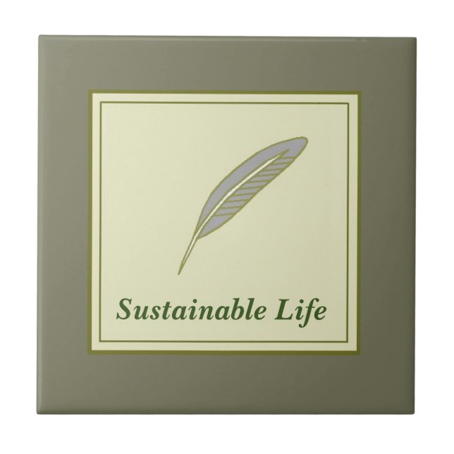 Character Custom Sustainable Life Green Tile (Front)