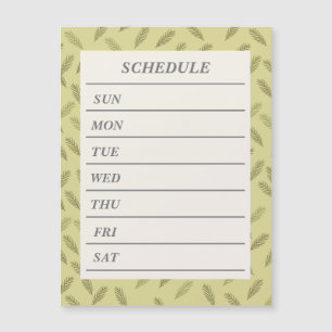 CHARACTER CUSTOM WEEKLY SCHEDULE PALM (GREEN) MAGN