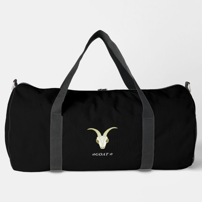 Character Customization GOAT Black Duffle Bag (Front)