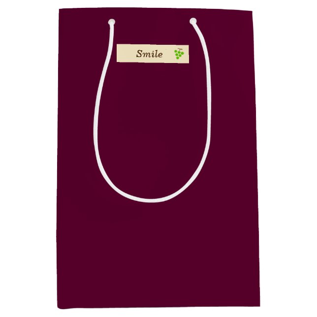 Character Customization Grape Burgundy Medium Gift Bag (Front)