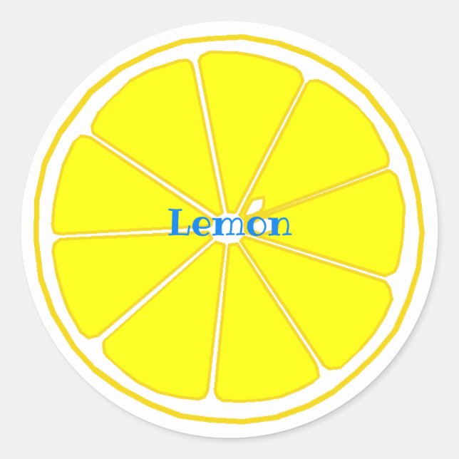 Character Customization Lemon Round Seal (Front)