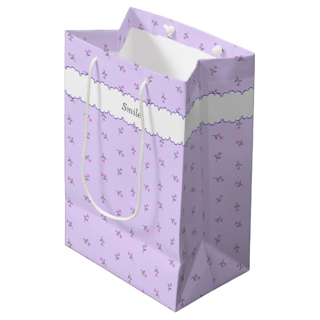 Character Customization Nobara Purple Medium Paper Gift Bag (Front Angled)