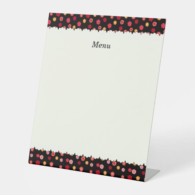 Character Customization ROSE Black Pedestal Sign (Front)