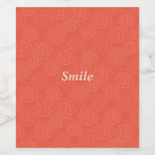 Character Customization Rose Red Wine Label (Single Label)