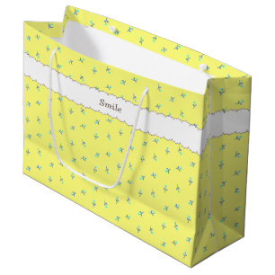 CHARACTER CUSTOMIZED WILD ROSE YELLOW LARGE PAPER  GIFT BAG