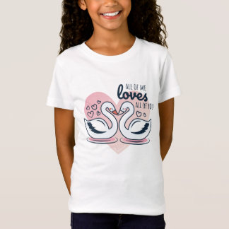 Character Love Swans Romantic T-Shirt