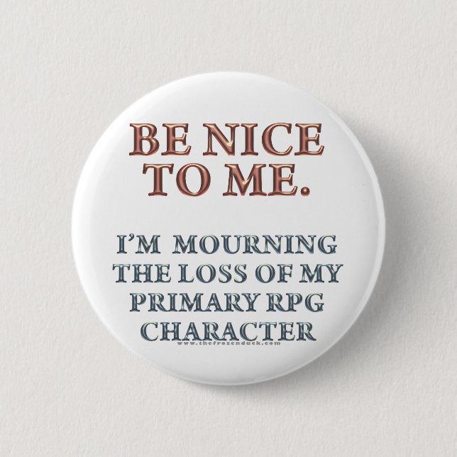 Character Mourning 6 Cm Round Badge (Front)