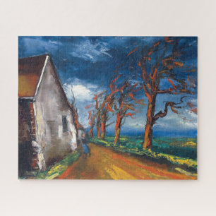 Character on a Village St Maurice de Vlaminck Jigsaw Puzzle
