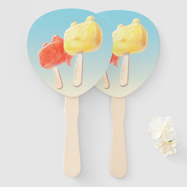 Character Popsicles Hand Fan (Front and Back)
