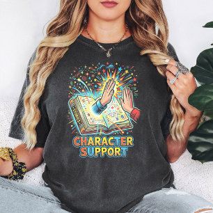Character Support Book High Five Humour T-Shirt