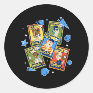 Character Trading Cards Collect Em All Classic Round Sticker
