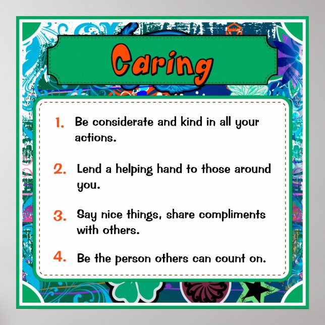 Character Traits Posters, Caring - 3 of 6 Poster (Front)