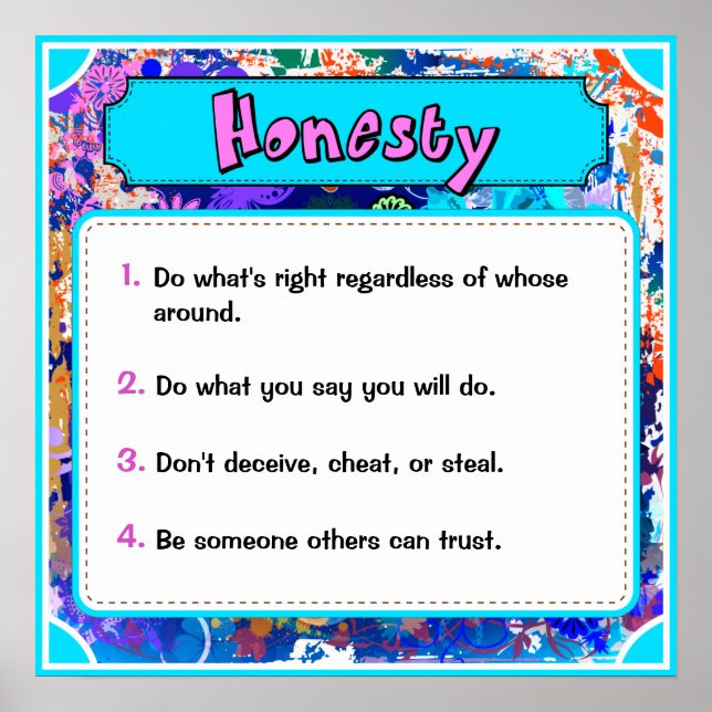 Character Traits Posters, Honesty - 2 of 6 Poster (Front)